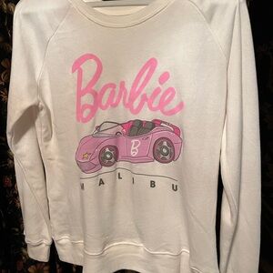 Grayson Threads White and Pink Barbie Sweatshirt